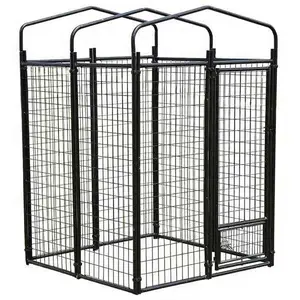Portable Heaavy Galvanised Tube Temporary Indoor Dog Run Kennel Fences With Door