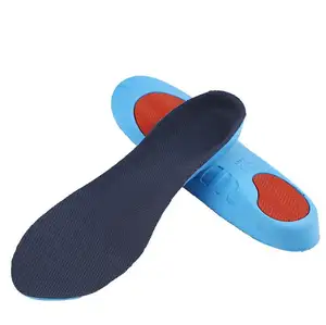 Colore blu assorbimento degli urti Comfort antiscivolo sollievo per i piedi doloranti PU solette per scarpe sportive con supporto per arco di correzione del piede piatto