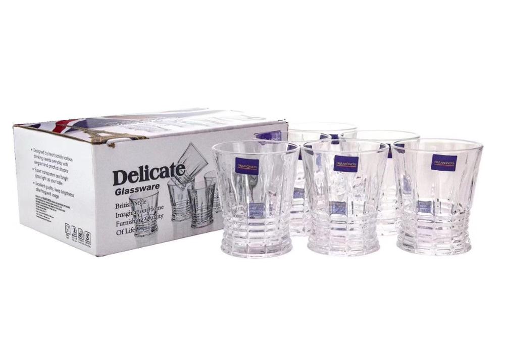 4pcs whiskey glasses gift set high white glass cup for whiskey custom logo cup
