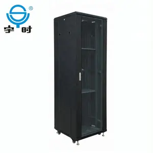 Données de 19 pouces salle informatique de center serveur rack armoire avec porte en verre trempé