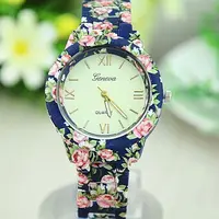 चीन में किए गए जिनेवा फूल घड़ी/नई फैशन घंटी और गुलाब क्वार्ट्ज घड़ियों