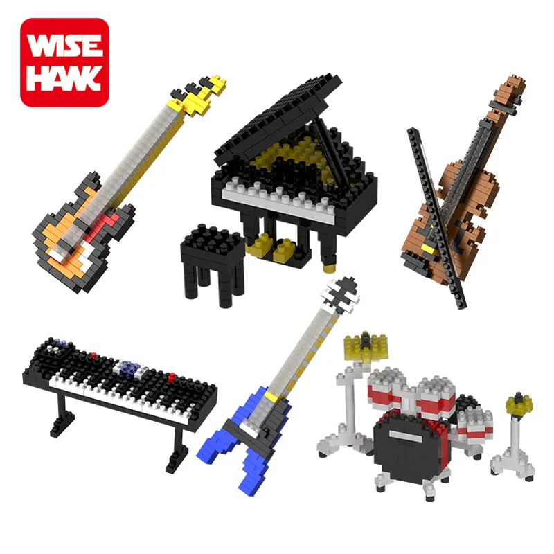 WisehawkDIYビルディングブロック楽器セット子供用インテリジェントおもちゃ