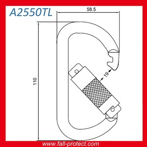 Mosquetón de aluminio con cierre giratorio en forma de O - Product Image 5