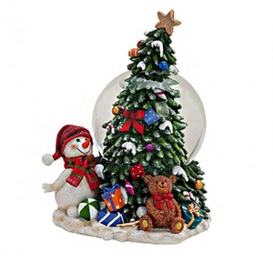 Wholesale Mini Christmas Resin Elk <strong>Snowman</strong> Water Snow <strong>Globe</strong> with Blowing Snow - Product Image 6