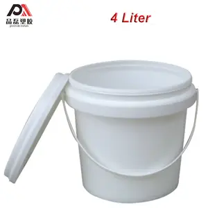 High Quality 4L 5L 10L 20L 25L White Round Cheap Small Plastic Chemical Barrels/bucket