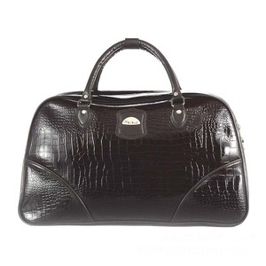 Sacs polochon en cuir personnalisés sac de voyage en peau de crocodile sac polochon - Product Image 3