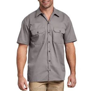 Cheap Work wear Mechanic for Men Cotton short Sleeve Work Shirts