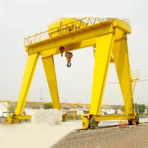 Desain Kustom 20 Ton 30 Ton 60 Ton Double Girder Gantry Crane dengan Troli Mobile