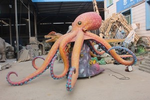 2017 Overdekte Aquaria Oceanen Thema Tentoonstelling Enorme Octopus In Hars En Staal Te Koop - Product Image 2