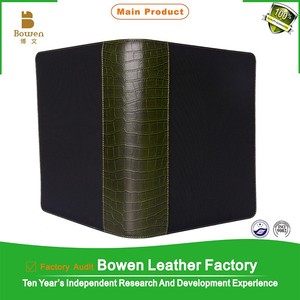 보웬 bwf- 9 검은 색 가죽 A4 회의 폴더 노트 패드 및 펜 루프 검은 색 - Product Image 3