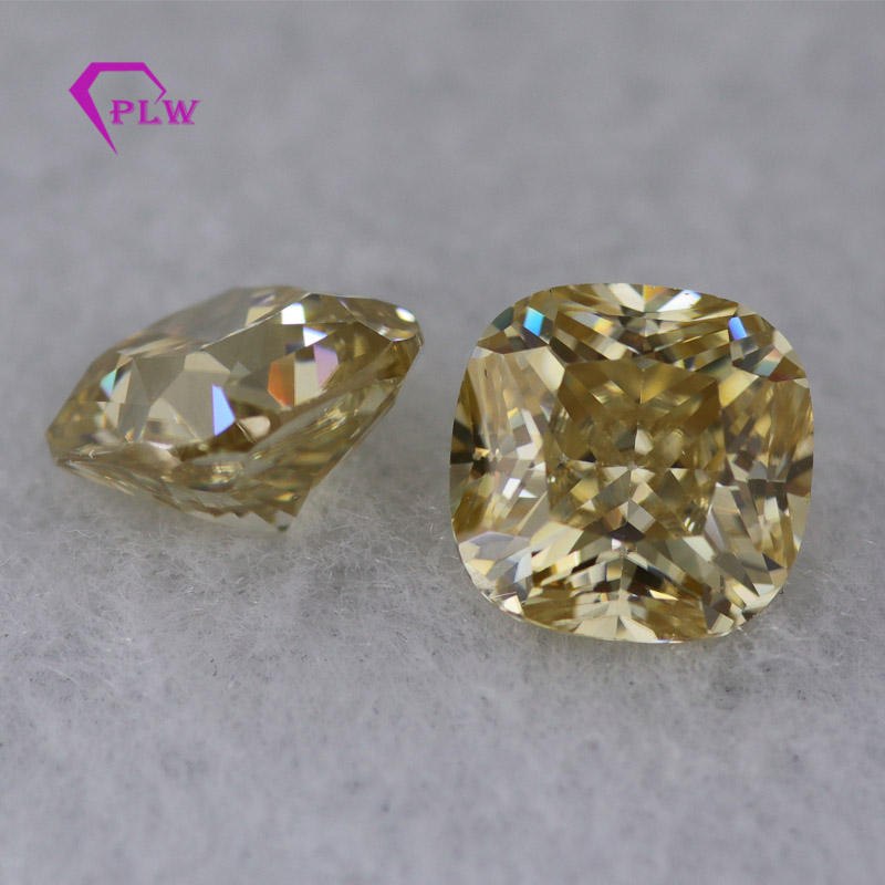 Carat Cushion Cut Light Yellow Moissanite for Jewelry