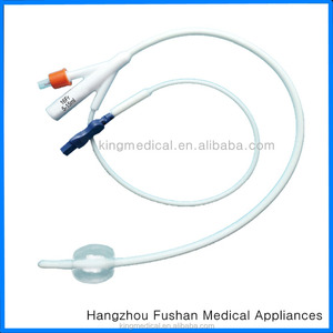 Pemasok Pabrik Cina Produk Baru Probe Suhu Silikon Kateter <span class=keywords><strong>Foley</strong></span> Tiga Jalur 8Fr-24Fr Bersertifikat CE - Product Image 2