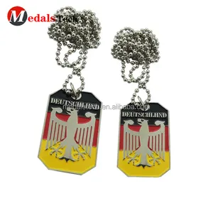 Tùy giá rẻ quân sự Đức eagle mặt dây dog tag