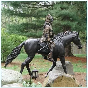 Al aire libre de bronce, escultura Animal vida tamaño estatua del caballo de bronce para decoración
