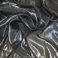 Chiffon de soie dorée biologique avec lurex, tissu polyvalent pour vêtements de nuit, rideaux, robes, mariages, costumes, vêtements pour filles