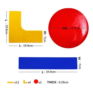 Nouveaux marqueurs professionnels de terrain de pickleball Eco <span class=keywords><strong>PVC</strong></span> marqueurs de limite de ligne de court de tennis - Product Image 1