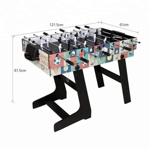 4 ft gấp nhà đa thể thao trò chơi bảng Combo 4 trong 1-bida Hockey không khí mini ping pong Foosball với cao su đệm đường sắt - Product Image 3