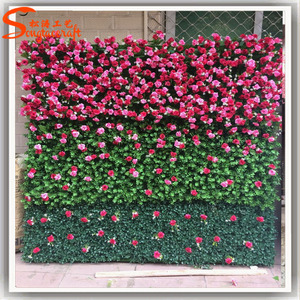 Stylisé <span class=keywords><strong>en</strong></span> plastique artificielle <span class=keywords><strong>herbe</strong></span> mur artistique romantique artificielle fleur de mur de décoration - Product Image 4