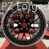 Pengzhen dua potong velg mobil Gloss hitam mengkilap, velg roda tempa 5x120 19 20 21 22 inci untuk Chevrolet