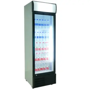 Enfriador vertical de puerta de cristal con compresor robusto, sobredimensionado, nuevo estilo, frigorífico