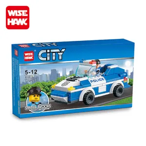 High quality plastic building blocks police series children toys car from China