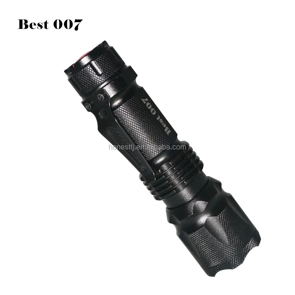 Torcia a led zoomabile ricaricabile torcia a mano us army torch light con clip