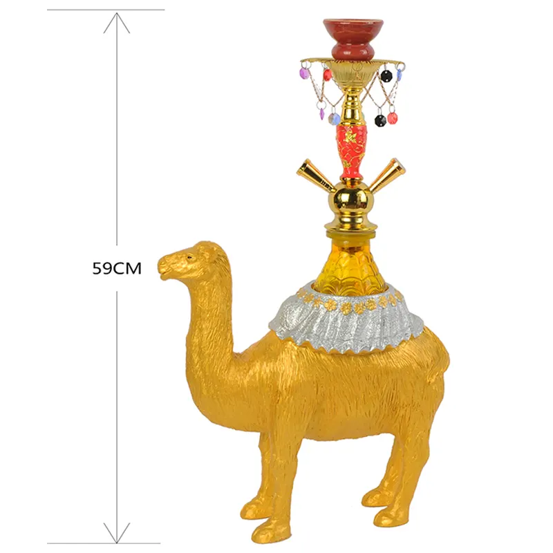 동물 디자인 nargile 낙타 shisha 연기 더블 파이프 물 담뱃대