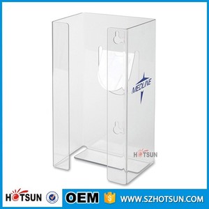 Montaggio a parete Trasparente 3 Guanto Box Holder Ospedale Esame Guanti Dispenser guanto di lattice supporto acrilico - Product Image 3