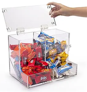 Tafel Top12 Inches Pure Acryl Vitrine Toren Afsluitbare Wetproof Candy Winkel Apparatuur