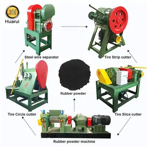 Máquina de reciclagem de pneus de resíduos/linha de processamento de pó de borracha/triturador de pneus antigo