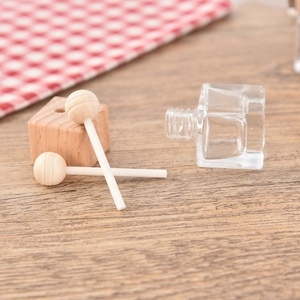 8ml Empty Square Glass Car Vent Clip Air Freshener Perfume Bottle Fragrance <strong>Diffuser</strong> Bottle <strong>With</strong> <strong>Sticks</strong> - Product Image 5