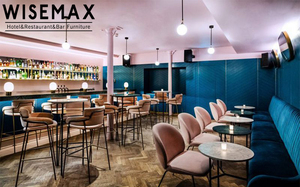 WISEMAX MUEBLES Moderno Comercial Cafetería Restaurante Cabina Sofá Personalizado Medio Círculo Botth Asientos Y Mesas Set - Product Image 5