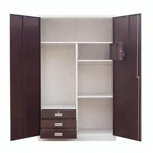 Mueble de dormitorio de diseño moderno, armario de metal para ropa