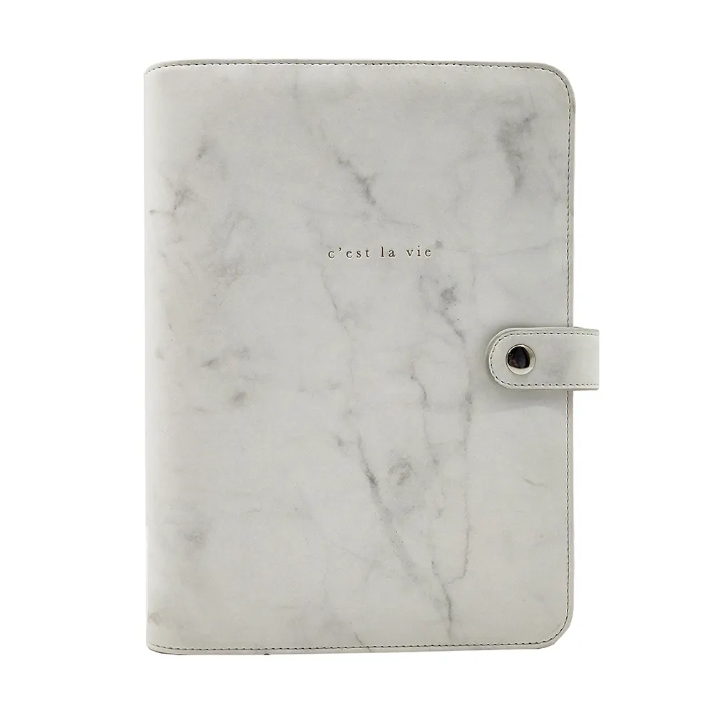 elegant pu cover planner notebook with notepad