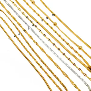 Olivia Men Stainless Steel Choker Gold Necklaces Designs Chain, Different Types Gold Necklace Chains Jewelry Designs