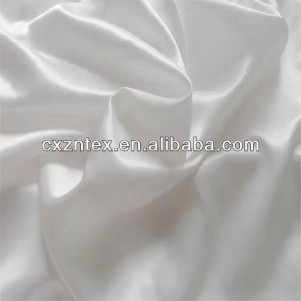 White Satin Fabric Polyester White Satin Fabric For Curtain