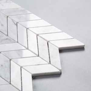 Mosaïque de carreaux en marbre <span class=keywords><strong>blanc</strong></span> de Carrare poli <span class=keywords><strong>Chevron</strong></span> Century - Product Image 4
