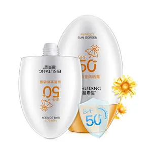 Hoge kwaliteit groothandel zon screen lotion biologische spf 50 + zonnebrandcrème gezichtscrème