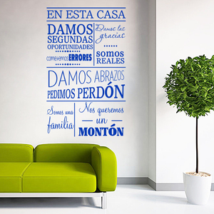 Familia cita decalques DE LA <span class=keywords><strong>CASA</strong></span> casera española reglas etiqueta de la pared - Product Image 4