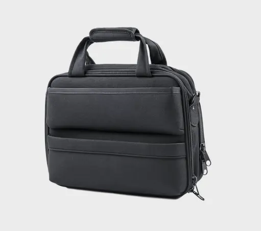 black military/civil hand-held luggage bag
