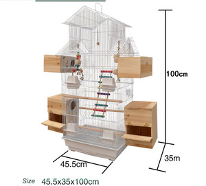 3018 cage à perroquet en métal blanc noir cage d'élevage d'oiseaux avec cage à chinchilla - Product Image 3