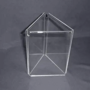 Soporte de acrílico transparente para menú, Triangular, A3, A4, A5, 3 lados