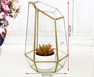 Goldene schwarze Hochzeit Tisch dekoration, Innen garten, klare strukturierte Glas pflanze klares Glas geometrische <span class=keywords><strong>Terrarium</strong></span> Box - Product Image 6