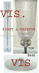 เชิงเทียนโลหะตั้งพื้นสำหรับงานแต่งงานหรูหราทำด้วยมือพร้อมที่ตั้งตรงกลางของพายุเฮอริเคนอลูมิเนียมสำหรับงานแต่งงานและกิจกรรม - Product Image 2