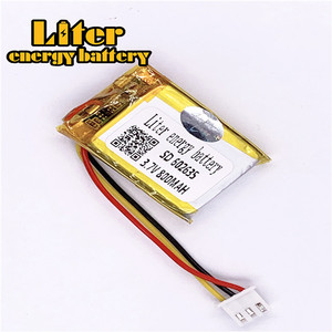 Socket 2.5-3 P 3.7 V 602635 800 mah lipo battery Rechargeable solar li ion polymer lithium battery with PCM - Product Image 2