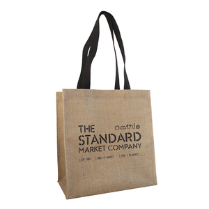 Durable <span class=keywords><strong>Pliable</strong></span> <span class=keywords><strong>Sac</strong></span> à Provisions Réutilisable <span class=keywords><strong>de</strong></span> Jute Jute <span class=keywords><strong>Sac</strong></span> Fourre-Tout - Product Image 1