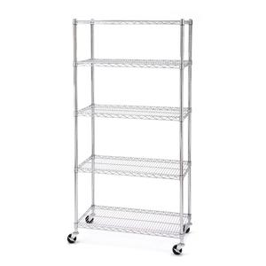 NSF & ISO Mobile Wire Shelving Rack Lagerung Einstellbare, langlebige Garage Business Organized Four Wheels Caster - Product Image 2