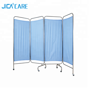 Durable limpiar fácilmente uso hospitalario Acero inoxidable pantalla ward cuatro paneles en el hospital - Product Image 1