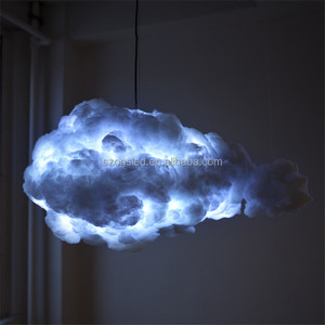 Décoratifs pour la maison <span class=keywords><strong>Nuage</strong></span> Lustre avec LED Pvc Imitation De Fiber De soie Pendentif Lampe En Gros - Product Image 3