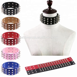 Gargantilla Punk Gótica Harajuku con Púas y Remaches de Cono en Cuero PU para Mujer y Hombre - Product Image 3